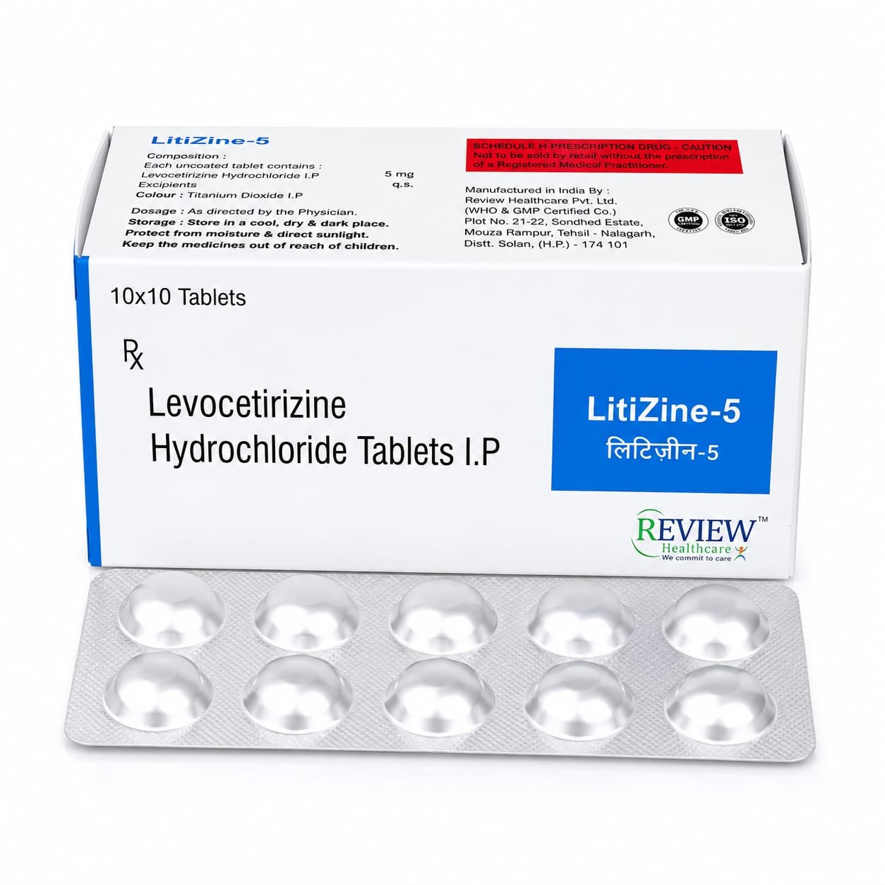 LitiZine-5 Levocetirizine Hydrochloride Tablets I.P. 5 mg