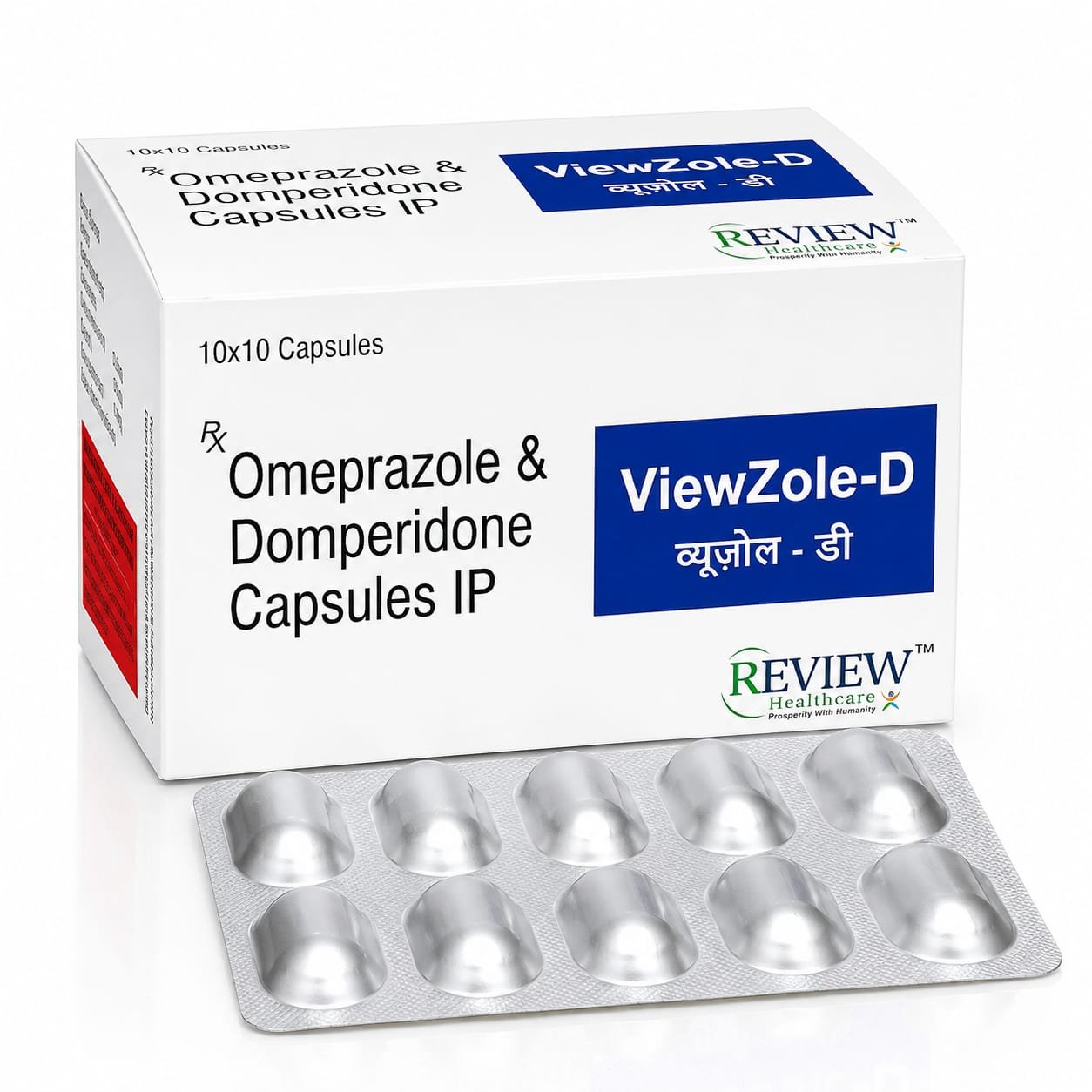 ViewZole-D Capsules | Omeprazole & Domperidone Capsules IP by Review Healthcare